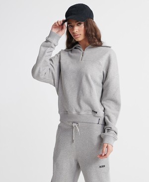 Superdry Edit Funnel Sweat Loopback Track Női Pulóver Szürke | CSWPZ0643